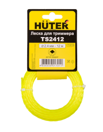 Леска Huter TS2412 для триммера, 2.4 мм, витой квадрат Леска Huter TS2412 для триммера, 2.4 мм, витой квадрат